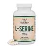 L-Serine Capsules (Third Party Tested) - 2,000mg Servings Used in Clinical Study, 180 Count, 500mg per Capsule (L Serine Amino Acid for Serotonin Production and Brain Support) by Double Wood view 1