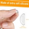 Silicone Eyeglass Nose Pads Sticky, Hypo-allergenic Adhesive Nose Grips for Glasses and Sunglasses 12 Pairs view 2
