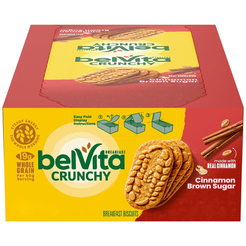 Belvita belVita Breakfast Biscuits, Cinnamon Brown Sugar, 1.76 Oz (Pack of 8)