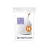simplehuman Code H Custom Fit Drawstring Trash Bags in Dispenser Packs, 20 Count, 30-35 Liter / 8-9 Gallon, White view 1