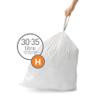 simplehuman Code H Custom Fit Drawstring Trash Bags in Dispenser Packs, 20 Count, 30-35 Liter / 8-9 Gallon, White view 2