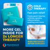 PhysioNatural Foot & Ankle Ice Wrap with 2 Cold Gel Packs  Great for Sprained Ankle, Achilles Tendon Injuries, Plantar Fasciitis, Bursitis & Sore Feet  Cold Therapy Pain Relief (XS-XL) view 4