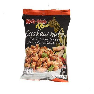 Koh-Kae Brand, Cashew Nuts Thai Tom Yum Flavor, net weight 30 gram X 4 Packs