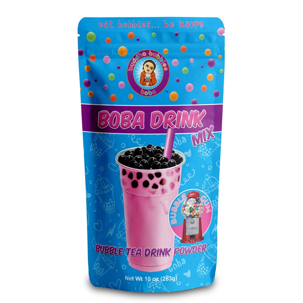 Premium BUBBLE GUM Boba/Bubble Tea Drink Mix Powder By Buddha Bubbles Boba (10 Ounces / 283 Grams)
