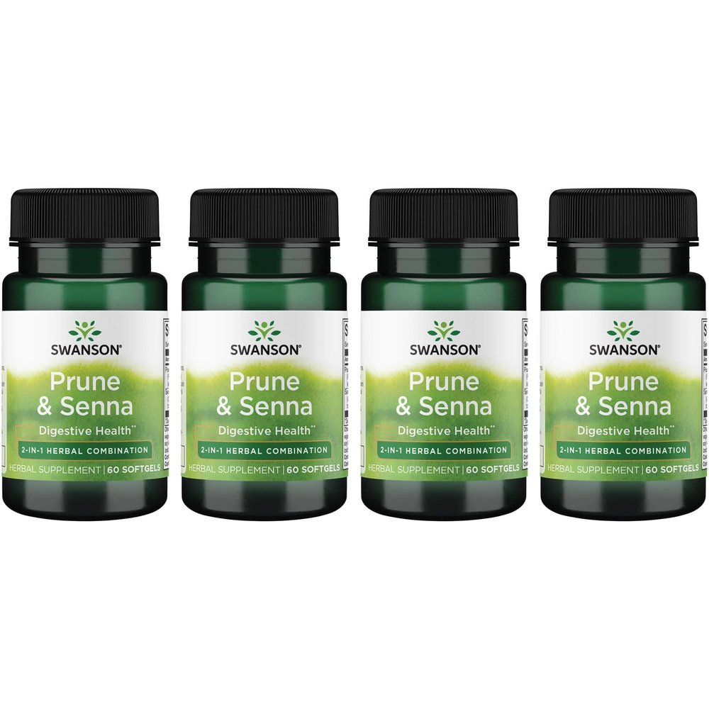 Swanson Prune & Senna 60 Sgels (4 Pack)