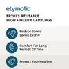 Etymotic ER20XS ETY Earplugs - Standard Size, Clear - High-Fidelity Hearing Protection - Up to 20 dB Sound Reduction - Reusable - Includes Neck Cord & Carrying Case view 2