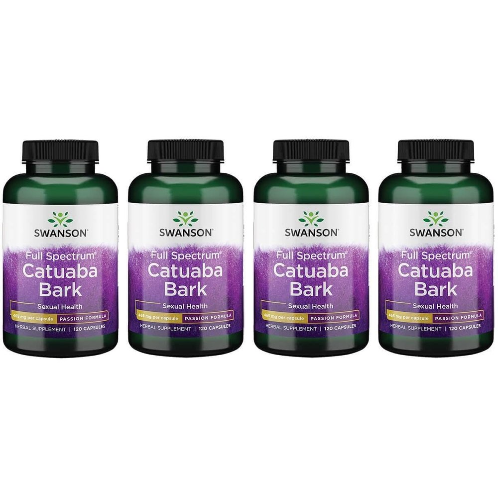 Swanson Catuaba Bark 465 Milligrams 120 Capsules (4 Pack)