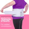 BraceAbility Women's Back Brace for Female Lower Back Pain - Lightweight Soft White Elastic Lumbar Compression Support Belt is Discreet Under Clothes for Ladies, Nurses, Walking (XL) view 3