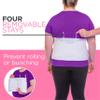 BraceAbility Women's Back Brace for Female Lower Back Pain - Lightweight Soft White Elastic Lumbar Compression Support Belt is Discreet Under Clothes for Ladies, Nurses, Walking (XL) view 4