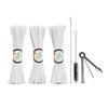 Pipe Cleaners Tool Set | 132 Hard Bristle Pipe Cleaners Bulk, 2 Nylon Bristle Brush, Tamper Tool | Nylon Bristles for Extra Scrub | Absorbent Cotton | Pipe Cleaners for Cleaning | Chenille Stems view 1
