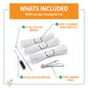 Pipe Cleaners Tool Set | 132 Hard Bristle Pipe Cleaners Bulk, 2 Nylon Bristle Brush, Tamper Tool | Nylon Bristles for Extra Scrub | Absorbent Cotton | Pipe Cleaners for Cleaning | Chenille Stems view 2