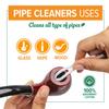 Pipe Cleaners Tool Set | 132 Hard Bristle Pipe Cleaners Bulk, 2 Nylon Bristle Brush, Tamper Tool | Nylon Bristles for Extra Scrub | Absorbent Cotton | Pipe Cleaners for Cleaning | Chenille Stems view 3
