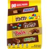 M&M'S, SNICKERS, TWIX & MILKY WAY Variety Pack Chocolate Candy Assortment, 90 Pieces Bag view 1