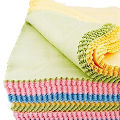 EUBUY 100pcs 14cm x 14cm Colorful Square Microfiber Cleaner Cleaning Clothes for Phone Screen Camera Eyeglasses Lens Glasses(100)