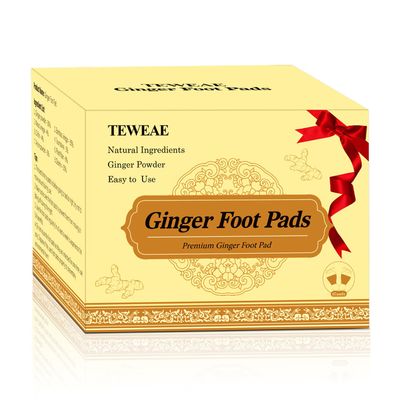 TEWEAE Foot Pads - 60Pads Pure Natural Ginger Powde Bamboo Vinegar Pads, Goodnight Foot Pads for Travel or Home Use