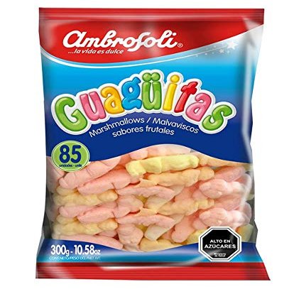 2 X Guaguitas Ambrosoli From Chile. Classic Chilean Fruit Marshmallows Malvadiscos 300 grms Each Bag