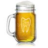 16oz Mason Jar Glass Mug w/Handle Go Floss Yourself Dentist Dental Hygienist view 1