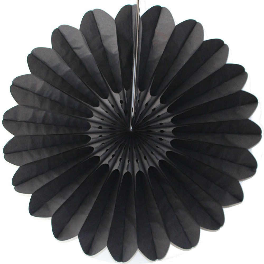 3-Pack 18 Inch Tissue Paper Fanburst (Black)