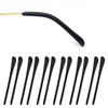 6 Pairs Temple Tips for Eyeglasses Thin (1.0 mm to 1.5 mm) Metal Temple Covers Anti-slip Silicone Glasses Earpieces Ear Sock Cushion Pieces Replacement - Black view 1