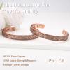 MagEnergy Copper Bracelets for Women, 99.9% Pure Copper Vintage Flower Magnetic Bangle with 3500 Gauss Magnets,6.8" Adjustable Cuff Jewelry Box view 2