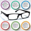 Boost Eyewear 6 Pack Reading Glasses, Traditional Black Frames, for Men and Women, with Comfort Spring Loaded Hinges, Black, 6 Pairs (+3.00) view 2