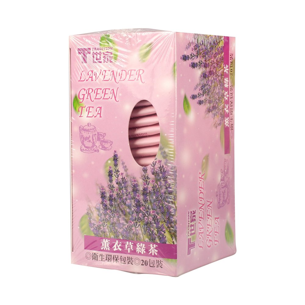1.4oz Tradition Lavender Green Tea, 20 Tea Bags, Pack of 1