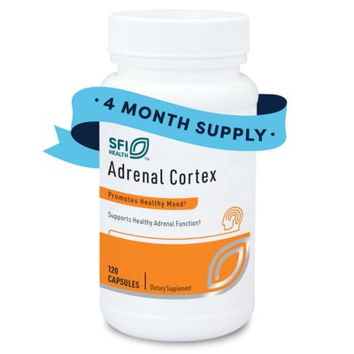Klaire Labs SFI Health Adrenal Cortex - Targeted Adrenal Support Supplements for Cortisol Health - Purified, BSE-Free Lyophilized Extract from Pasture-Fed Bovine (120 Capsules)