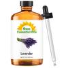 Sun Essential Oil - Lavender Essential Oil 8 oz (236 ml) with Dropper for Diffuser, Humidifier, Skin, Aromatherapy Massage, Scented for Soap & Candle Making at Home, Calming Aroma for Sleep view 1