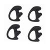 4 Pack Left Small Black Flexible SEMI Custom Ear Mold Insert Rubber Gel EARPIECE Police Duty Gear view 1
