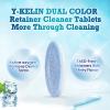 Retainer Cleaner Tablets Invisalign Cleaner Denture Cleaning Tablets,Remove Stains Away,3 Month Nature Supply - Use for Invisible Clear Aligner,Partials Full Dentures,Night Guard,Mouthguard by Y-Kelin view 2