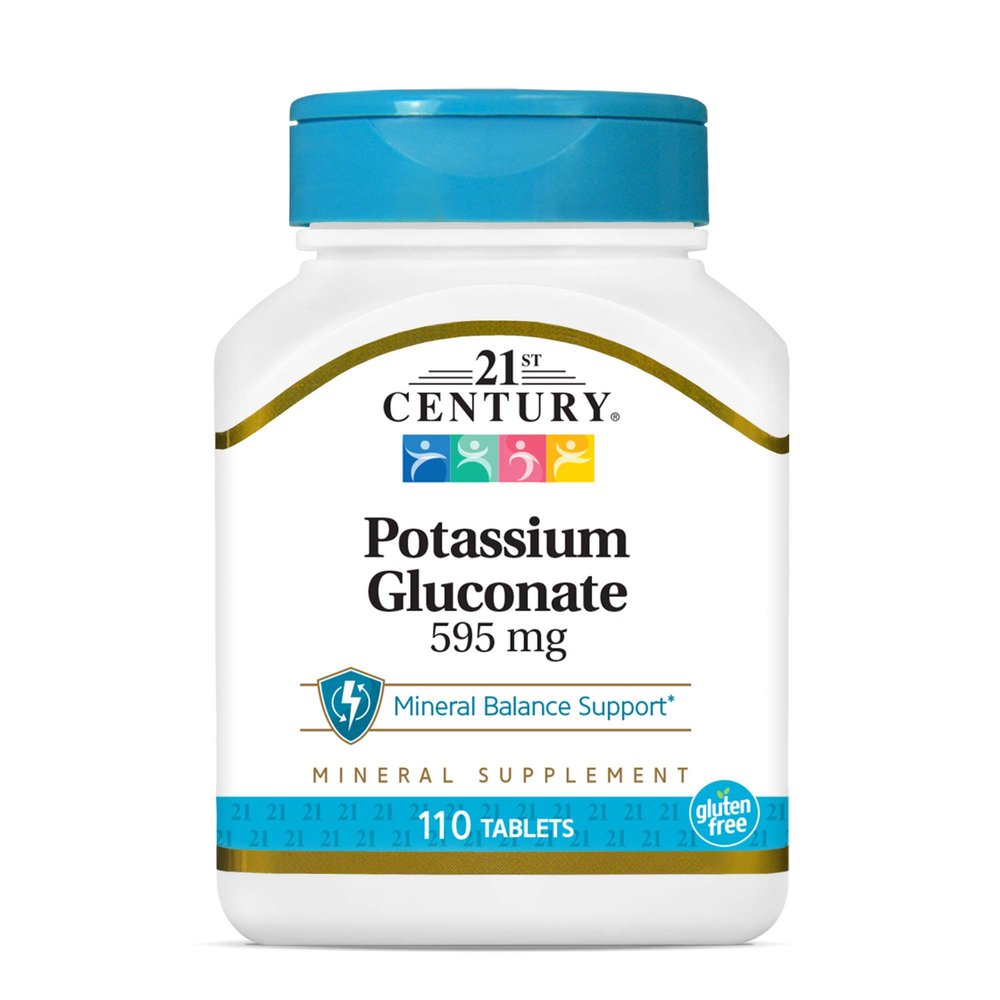 21st Century Potassium 595 mg Tablets, 110 Count (Pack of 3)