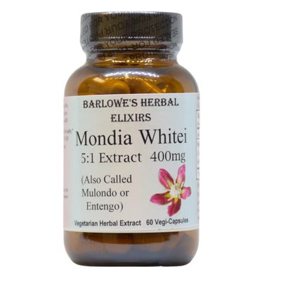 Barlowe's Herbal Elixirs Mondia Whitei 5:1 Extract | 400mg Per Capsule | Traditional African Vitality Herb for Overall Health & Wellness | 60 Vegan Capsules | Clean, Filler-Free Formula