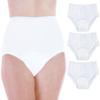 Wearever 3-Pack Women's White Nylon and Lace Regular Absorbency Incontinence Panties 150 ml Large (Fits Hip 41-42") view 1
