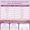 Wearever 3-Pack Women's White Nylon and Lace Regular Absorbency Incontinence Panties 150 ml Large (Fits Hip 41-42") view 3