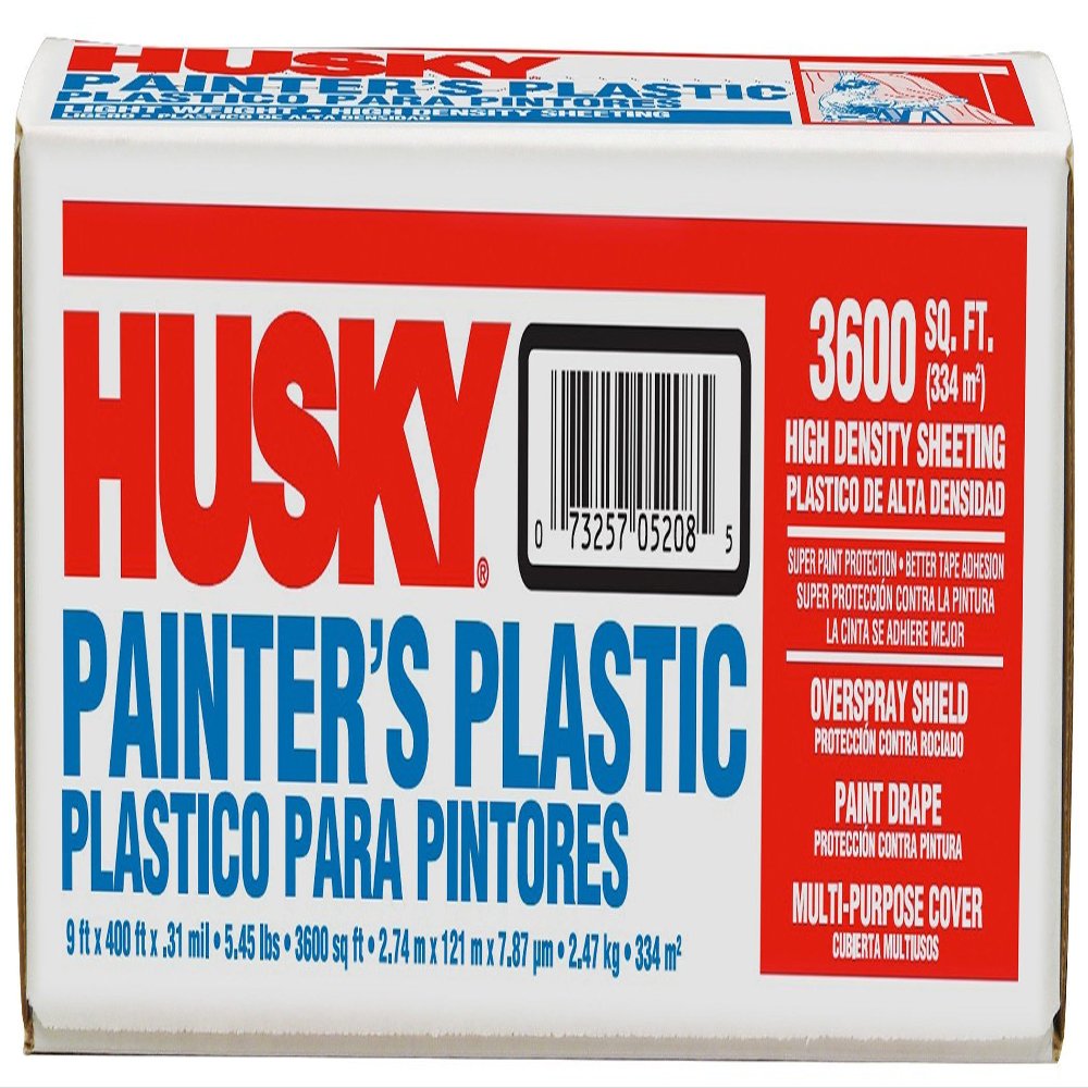 Husky 03509H 9' X 400' Film-Gard Clear Professional Painter's Plastic