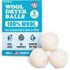 Wool Dryer Balls - Smart Sheep 3-Pack - XL Premium Natural Fabric Softener Award-Winning - Wool Balls Replaces Dryer Sheets - Laundry Balls view 1