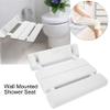 Folding Shower Seat Bench, Wall Mount Bathroom Bath Safety Stool Chair Bench Bathroom Drop-Leaf Wall Stool for Bath Toilet Hotel, 130kg Capacity for Senior Handicap Disabled Medical Use view 2