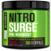 Jacked Factory NITROSURGE Pre Workout Supplement - Endless Energy, Instant Strength Gains, Clear Focus and Intense Pumps - NO Booster & Powerful Preworkout Energy Powder - 30 Servings, Black Cherry view 1