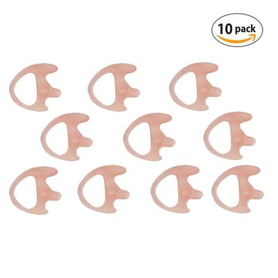 10 Left Medium Flesh Flexible SEMI Custom Ear Mold Insert Rubber Gel EARPIECE Police Patrol Duty Gear