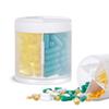 Extra Large Supplement Organizer with 4 Compartments Easy Open Pill Dispenser Monthly Medicine Vitamins Organizers Storage Pill Bottles,Transparent view 1