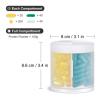 Extra Large Supplement Organizer with 4 Compartments Easy Open Pill Dispenser Monthly Medicine Vitamins Organizers Storage Pill Bottles,Transparent view 2