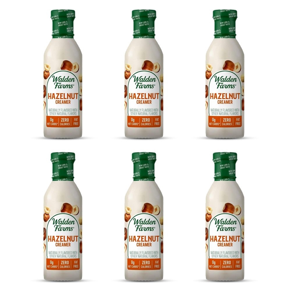 Walden Farms Calorie-Free Hazelnut Coffee Creamer, 12 Ounce (Pack of 6)
