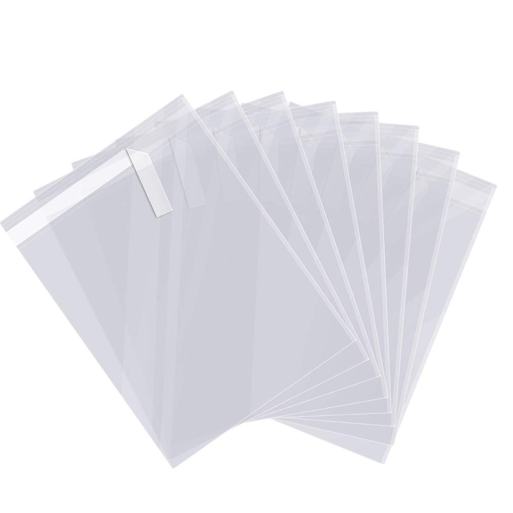 200 ct 9 X 12 Clear Cello Cellophane Bags Self Sealing and Releasable Food Safe for Shirts, Gift, Cookies, Candies 1.6 Mil, Bulk