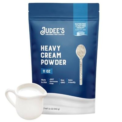 Judee's Gluten Free Heavy Cream Powder - Gluten Free Shelf-Stable Creamer Powder - Dehydrated Heavy Cream for Baking & Whipped Topping - 11 Oz
