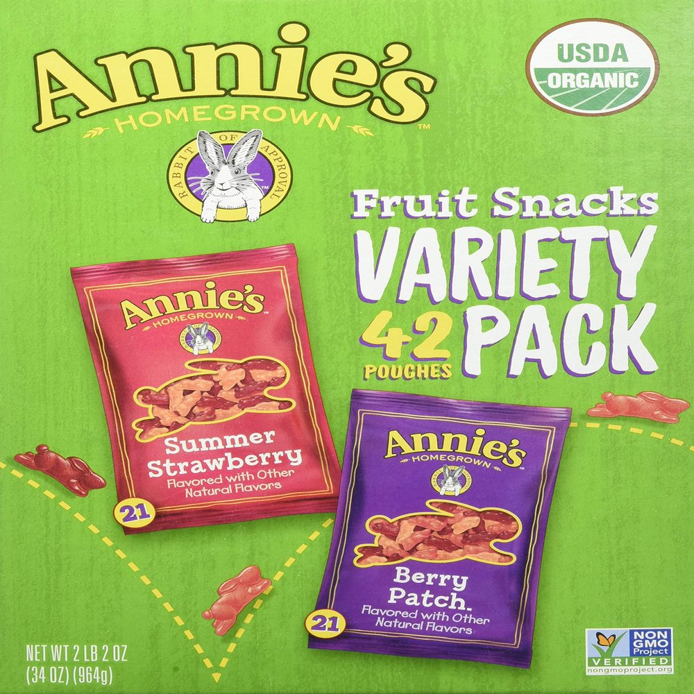 Annie's Homegrown Homegrown Fruit Snacks Variety Pack Net Wt (42 Pack 0.8 Oz Net Wt 34 Oz )