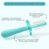 grabease Silicone Finger Toothbrush for Infants & Toddlers - Double-Sided Tapered Bristles for Toddler Teeth Cleaning - Choke Protection Shield for Kids Toothbrush - 1 Count, Teal view 2
