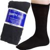 3 Pairs of Mens Black Diabetic Crew Socks 13-15 Size view 4