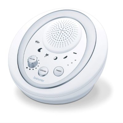 Beurer White Noise Machine, Sound Asleep for Home, Office, Baby Non-Looping Soothing for Relaxation & Portable Travel with Natural Sound Choices & Noise Cancelling, Adjustable Volume, WN50