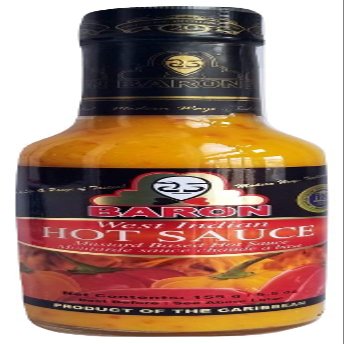 Baron West Indian Mustard Based Hot Sauce - 5.5 oz each (6)