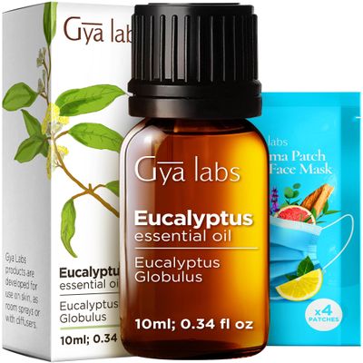 Gya Labs Eucalyptus Essential Oil - 0.34 Fl Oz - for Hair, Skin, Diffuser, Aromatherapy & DIY Candle Making Scent